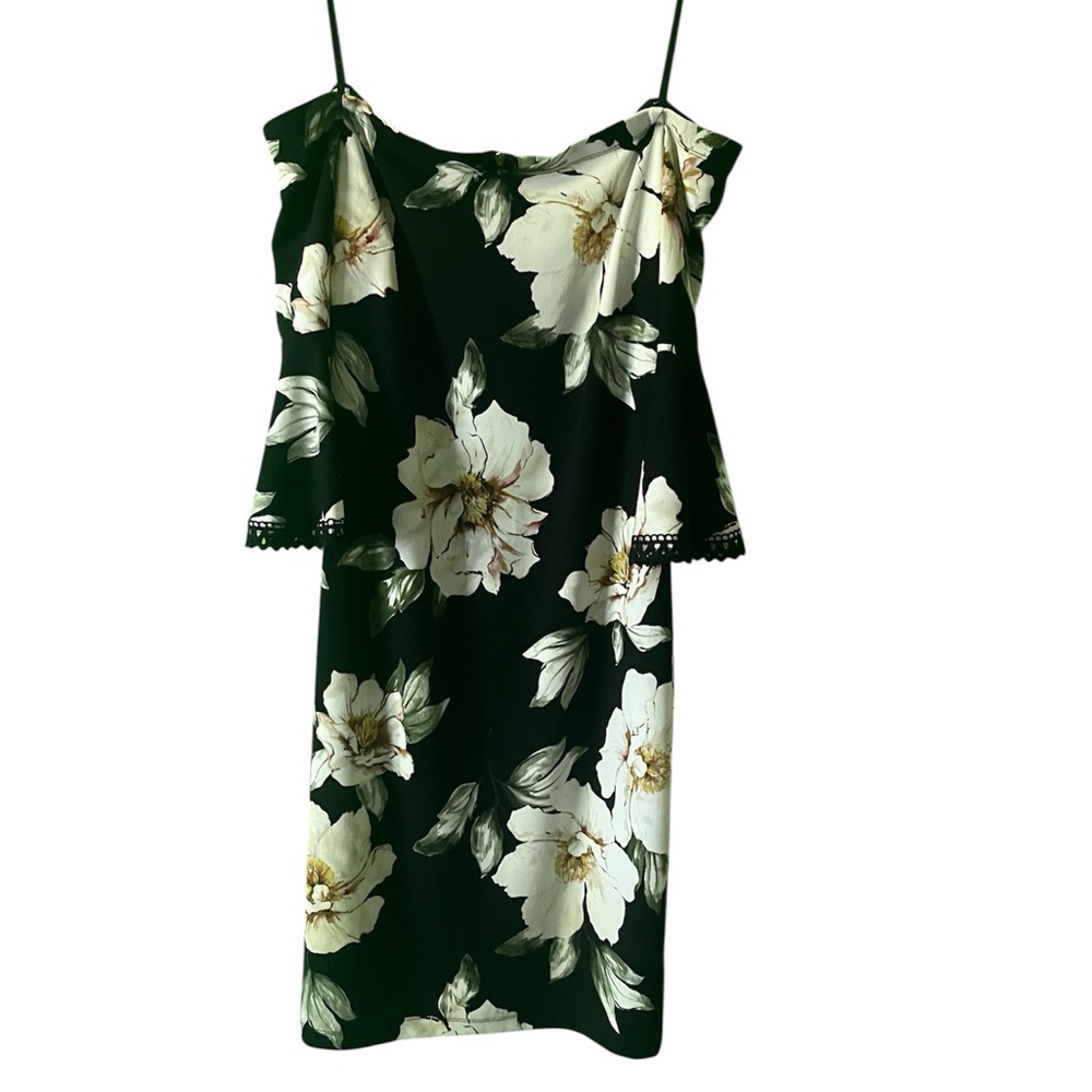 Elegant Black Floral Mini Dress